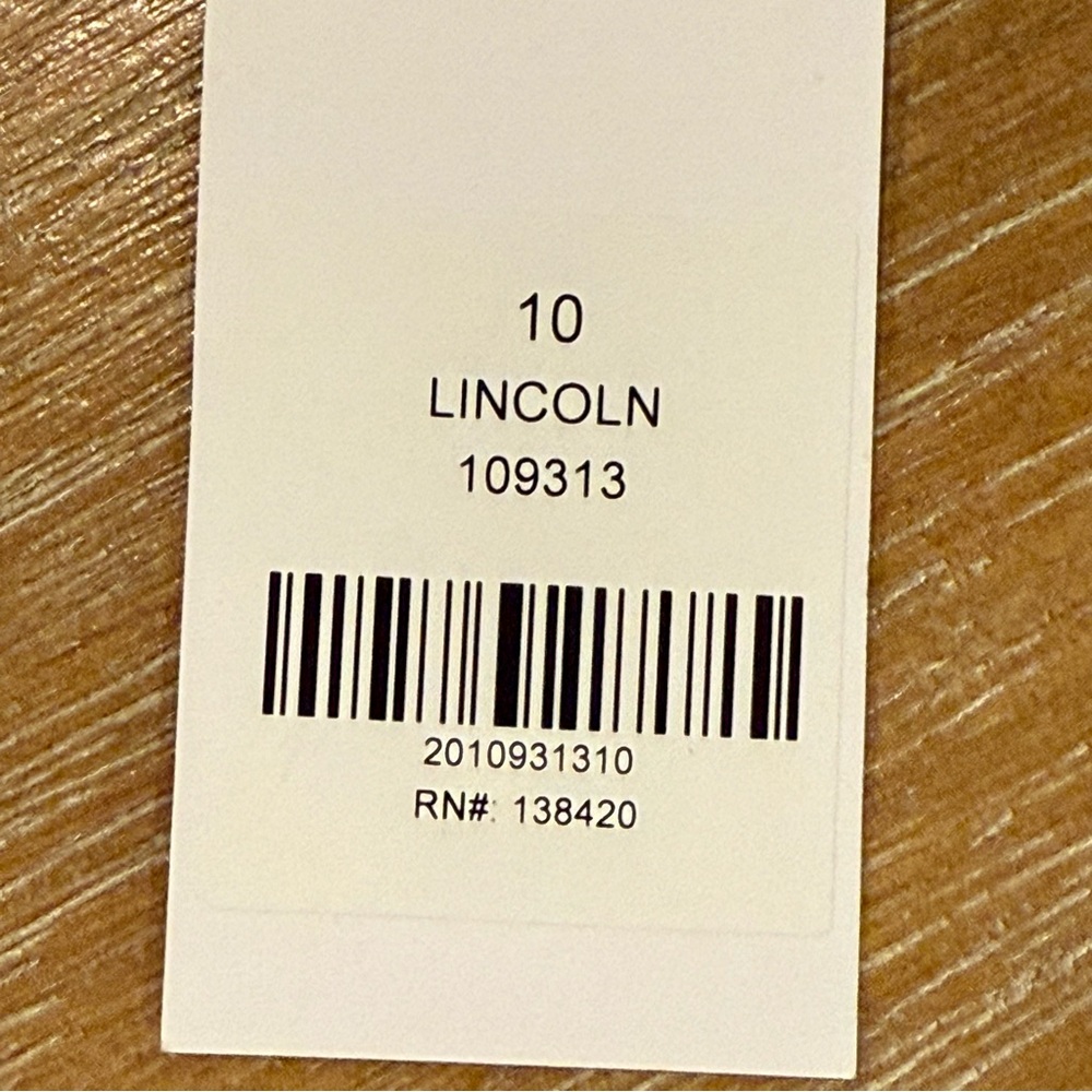 NWT Carlisle Lincoln Mid Rise Off White Silver Shimmer Pants Sz 10 - Picture 6 of 12